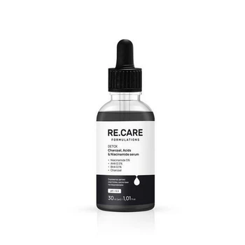Сыворотка-детокс ReCare с углем, кислотами и ниацинамидом Detox Charcoal, Acids & Niacinamide Serum, 30 мл (289826)
