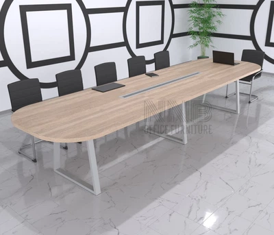 Стіл для переговорів Mister Loft Анталія 450*80 на 14-16 осіб Дуб Сонома Світлий - Сірий (57740559)