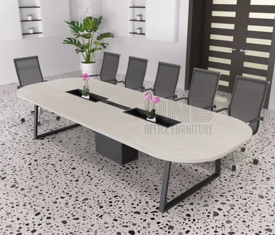 Стіл для переговорів Mister Loft Бредфорд 550*80 на 16-18 осіб Скандинавське Біле Дерево (57840857)