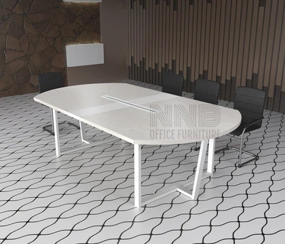 Стіл для переговорів Mister Loft Ювентус FL 300*160 на 12-14 осіб Скандинавське Біле Дерево - Білий (57760110)