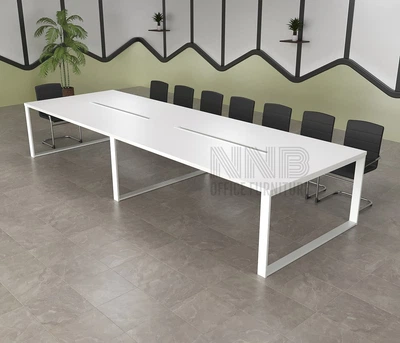 Стіл для переговорів Mister Loft Аскольд FL 400*120 на 14-16 осіб Білий - Білий (55810274)