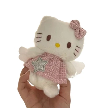 Мягкая игрушка плюшевая брелок Hello Kitty Кити ангелочек 12см Белый