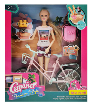 Lalka Swede na rowerze z akcesoriami (5902496211746)