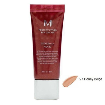 ВВ Крем Матуючий З Ідеальним Покриттям Missha M Perfect Cover BB Cream SPF42 PA+++ 20ml, 27 відтінок світлий беж