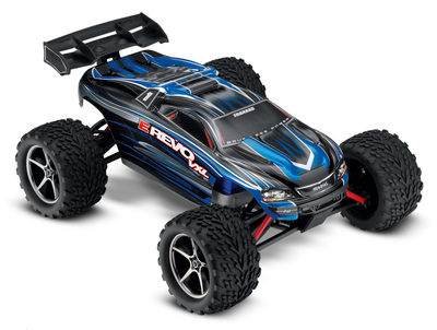 Автомобіль Traxxas E-Revo VXL Brushless Monster 1:16 RTR 328 мм 4WD TSM 2,4 ГГц (71076-3 Blue)