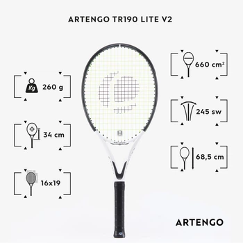Ракетка тенісна TR190 Lite V2 для дорослих - Гріпс 0