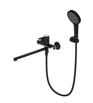 Gappo G2203-6 Смеситель в ванную чёрного цвета с длинным изливом