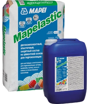 Гидроизоляция двухкомпонентная Mapei Mapelastic А+В 32 кг (7721871)