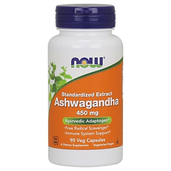 Природні добавки Now Foods Ашваганда 450 мг Ashwagandha 180 вегетаріанських капсул