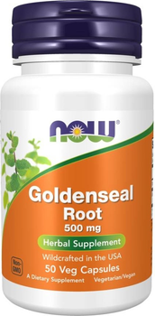 Дієтична добавка Now Foods Goldenseal Root 500 мг 50 капсул (733739046901)
