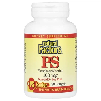 Природные добавки Natural Factors Фосфатидилсерин 100 мг Phosphatidylserine 30 гелевых капсул