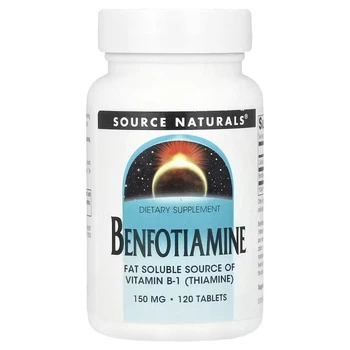 Витамины Source Naturals Бенфотиамин 150 мг Benfotiamine 120 таблеток