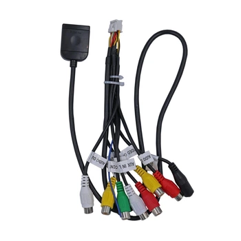 RCA кабель QBR-A 0057 під Android магнітолу (RCA 20P-7+4G-Fan+Mic) (дрот)