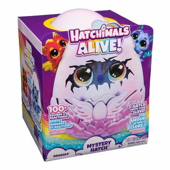 Интерактивная игрушка сюрприз Hatchimals Alive Драко в яйце 25 см (SM19201/6069282)