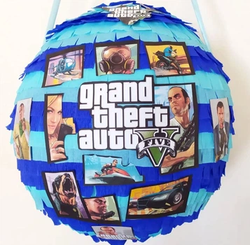 Піньята ГТА GTA синьо-блакитна