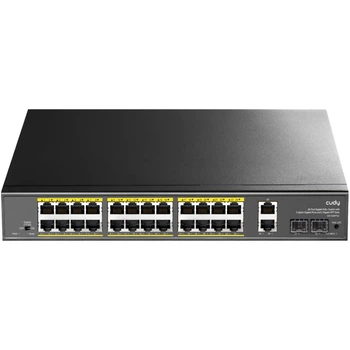 Коммутатор Cudy GS1026PS2, 24-Gigabit PoE+ Switch с 2 Uplink Gig Ports и 2 Gig SFP Slots 300W Grey (GS1026PS2)