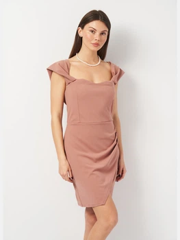 Платье вечернее короткое летнее женское Boohoo FZZ21695 44 Пудра (KAY2000001574706)