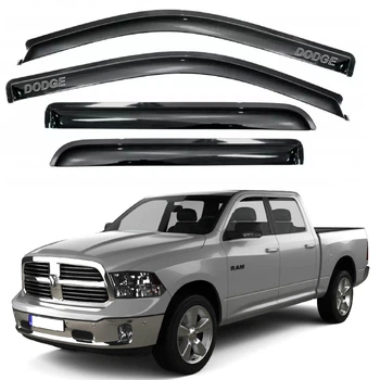 Дефлектори вікон для Dodge RAM Crew Cab Довга Кабіна 2009-2019 (Voron Glass) VD30209