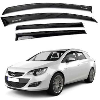 Дефлектори вікон вітровики для Opel Astra J Sports Tourer 2010-2015 (Voron Glass) VO12010