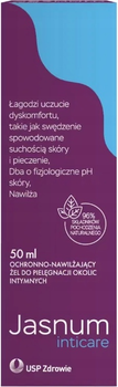 Żel USP Zdrowie Jasnum Inticare ochronno-nawilżający do pielęgnacji okolic intymnych 50 ml (5904569250379)