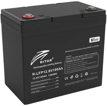 Акумуляторна батарея Ritar 12.8V 100Ah (R-LFP12.8V100AH-MINI)