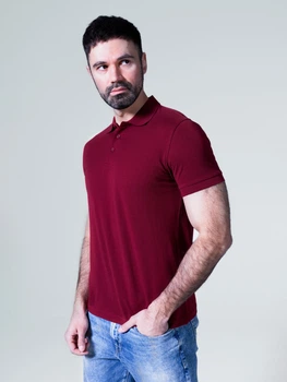 Поло длинное мужское Stedman Harper Polo ST9060-BOD L Бордовое (RAY2000000028859)