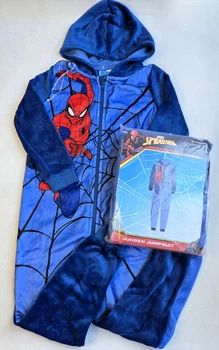 Детский кигуруми флисовый комбинезон Spider 122-128 см ромпер для мальчиков 409971