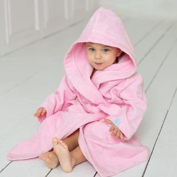 Халат дитячий махровий для дівчаток Trendy tot 03-01409 рожевий 116 см (6 років)