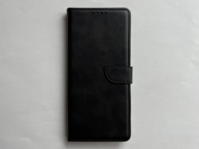 Защитный чехол-книжка WAVE Fold Case для Xiaomi Redmi 14C 4G чёрный, из матовой искусственной кожи со слотами для карт, карман для купюр, магнитная застежка
