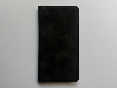 Защитный чехол-книжка K'try для Apple iPhone 14 Pro черный, из матовой искусственной кожи со слотами для карт