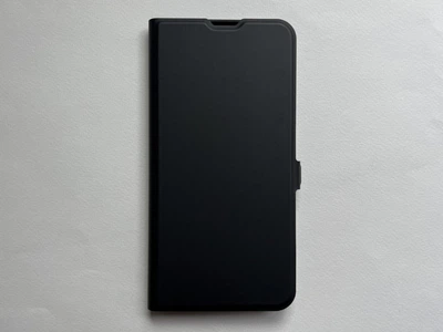 Защитный чехол-книжка WAVE Flap Case Black для Samsung S24 FE чёрный, из матовой искусственной кожи со слотами для карт, магнитная застежка -