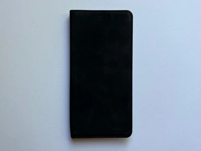 Защитный чехол-книжка K'try для Xiaomi 14 Pro черный, из матовой искусственной кожи со слотами для карт