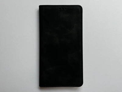 Защитный чехол-книжка K'try для Apple iPhone 15 черный, из матовой искусственной кожи со слотами для карт