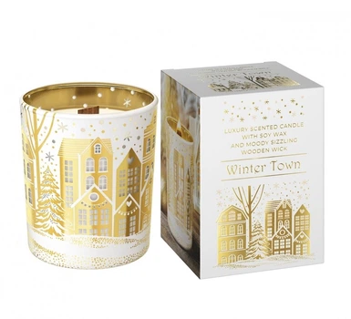 Свічка ароматизована в склі Bartek Candles Зимове місто 200г.