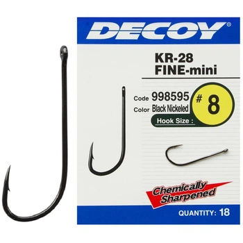 Гачок Decoy KR-28 Fine mini 08, 18 шт/уп,1562.03.30