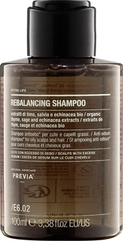 Себорегулирующий шампунь для жирной кожи головы - Previa Extra Life E6.02 Natural Haircare Rebalancing Shampoo 100ml (1276998-1738629485-2)