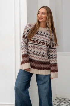 Fashions • Свитер женский Шафран Fashions 42-56 шоколад (5313-гу)