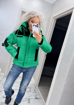 Fashions • Куртка жіноча зимова Лорейн Fashions 56 зелений (0129/а-мк)
