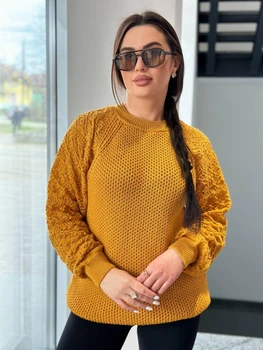 Fashions • светр "Камілла" Fashions 44-54 гірчиця (780-нс)