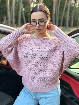 Fashions • Свитер женский Эмма Fashions 42-56 пудра (803-нс)