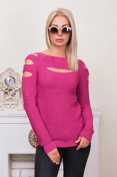 Fashions • Светр з вирізами Марлен Fashions 44-52 малина (782-аш)