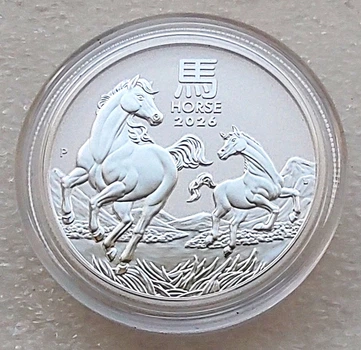 Срібна монета Австралії Рік Коня 2026 1/2 унції від Perth Mint