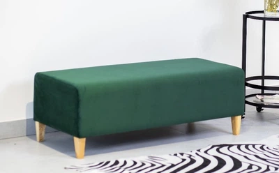 Топчан Vi-Tall 130×55×42 см, велюр зелений опори дерево