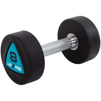 Гантели цельные LiveUp LP8002-8 8 кг 2 шт Черно-синий (LP8002-8)