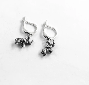 Сережки слоники Maxi Silver 9537 2.5 см Сріблястий