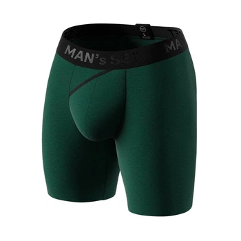 Чоловічі анатомічні боксери з бавовни Anatomic Long 2.0 Black Series темно-зелений MAN's SET L