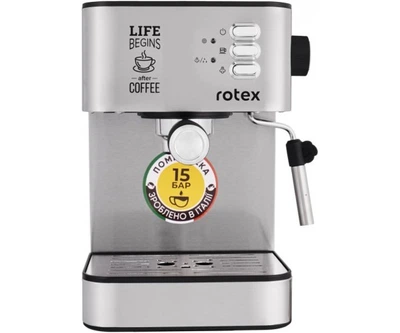 Рожковая кофеварка эспрессо Rotex RCM750-S Life Espresso