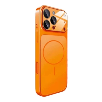Чохол CaseFashion Glass Case MagSafe для iPhone 17 Pro Orange