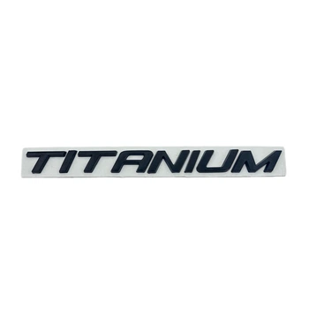 Емблема напис Titanium для Ford Explorer чорна 197×17 мм метал (на скотчі)
