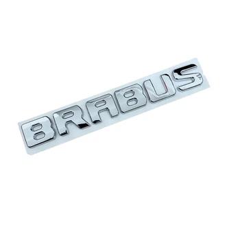 Емблема-напись BRABUS для Mercedes-Benz хром 200х25 мм пластик (на скотчі)